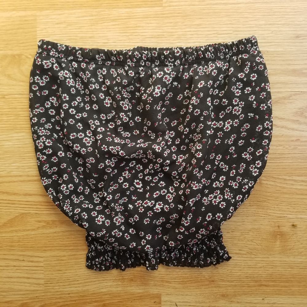 Ardene floral sleeveless crop shirt tube top M